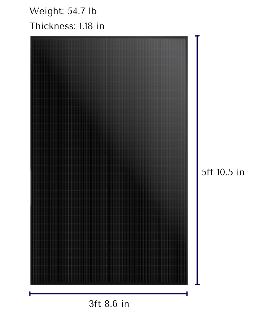 SunPower P7 450w BiFacial Black Solar Panel - Maxeon
