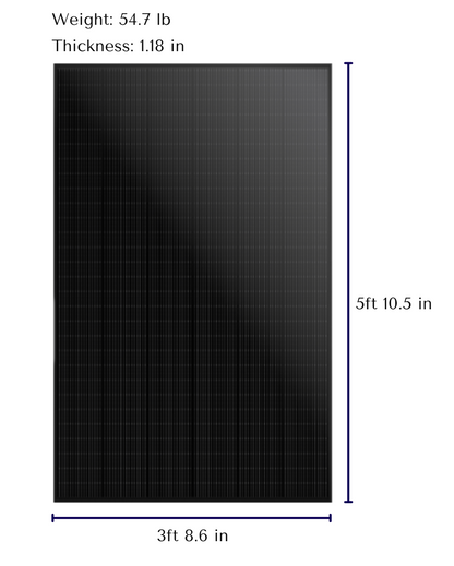 SunPower P7 450w BiFacial Black Solar Panel - Maxeon