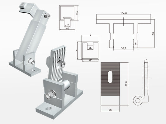 Mibet Adjustable Solar Support (Pair)